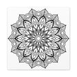 Handmade Mandala Art - Black & White Wall Art - Matte Canvas, Stretched, 125 - Beautiful intricate mandala design on stretched canvas