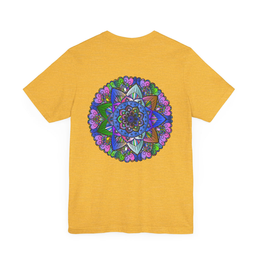 Colorful and intricate mandala design t-shirt with spiritual peace vibes