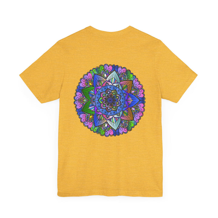 Colorful and intricate mandala design t-shirt with spiritual peace vibes