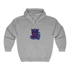 Unique and eye-catching watercolor hoodie featuring a mystical black cat