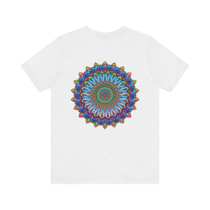 Colorful and intricate mandala design on a tee representing spiritual peace and harmony