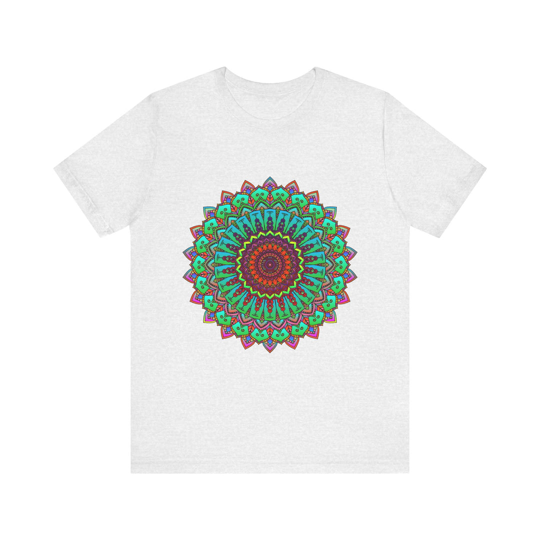 Vibrant Mandala Tee featuring colorful and spiritual art, perfect for expressing your unique style and inner peace