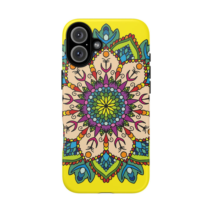 Intricate Floral Yellow Phone Case for Bold Protection and Style
