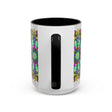 Beautiful mandala art mug with vibrant colors, creating a serene and peaceful atmosphere