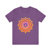 Vibrant mandala tee featuring psychedelic art with intricate patterns and vibrant colors, perfect for adding a bold and unique statement to your wardrobe