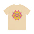 A serene mandala tee with intricate designs symbolizing spiritual peace and harmony