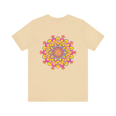 A serene mandala tee with intricate designs symbolizing spiritual peace and harmony
