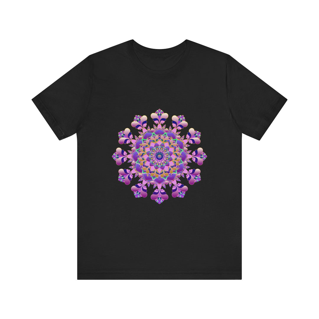 Intricate black floral mandala tee with beautiful detailed design pattern