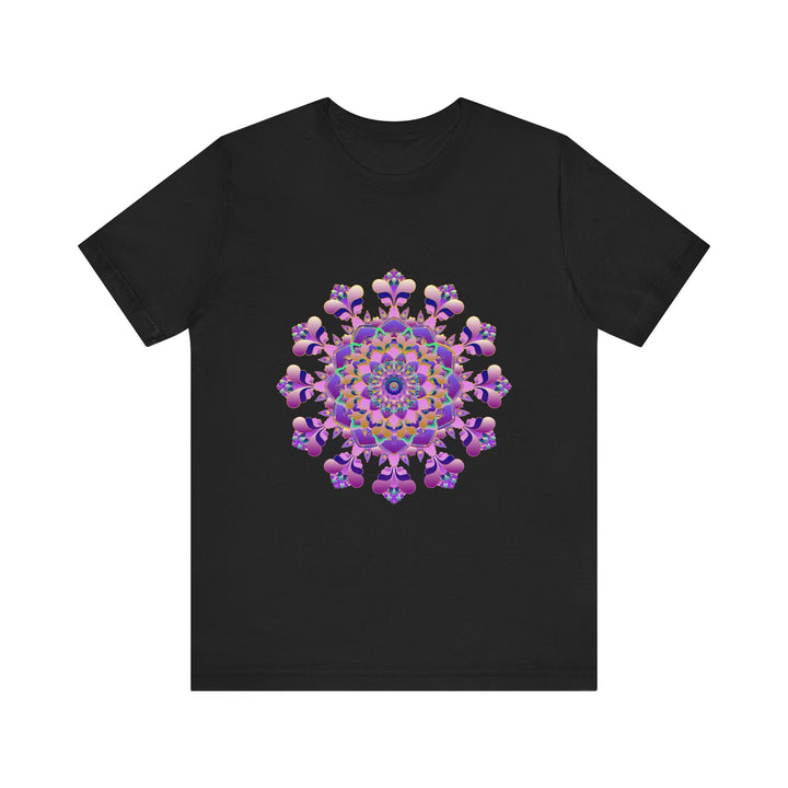 Intricate black floral mandala tee with beautiful detailed design pattern