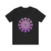 Intricate black floral mandala tee with beautiful detailed design pattern