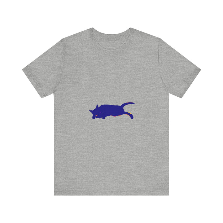 A soft, watercolor black cat mystery themed t-shirt perfect for casual wear