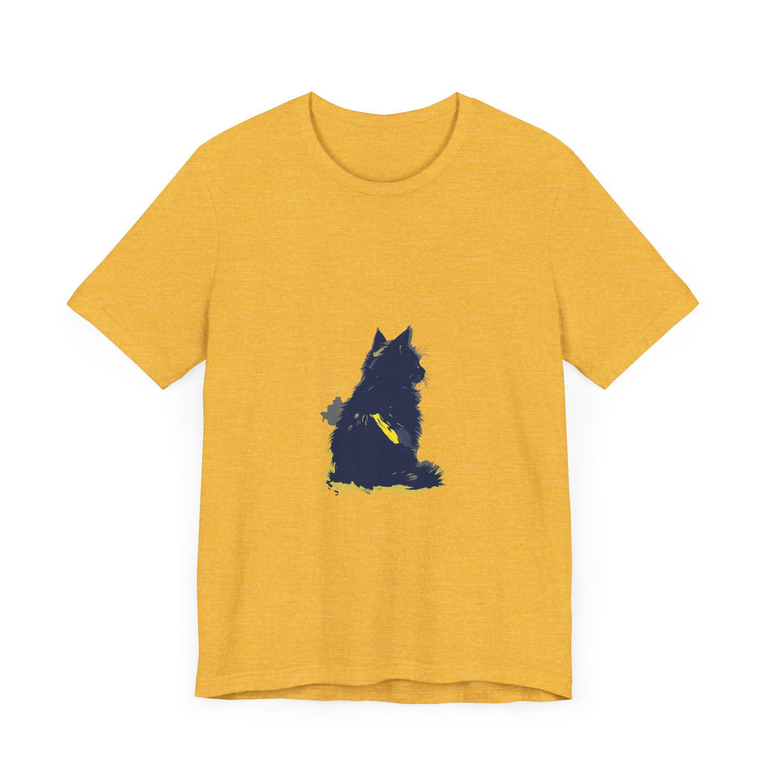 Blue Cat Mystery T-Shirt with a Cool Cat Design in vibrant blue color, perfect for cat lovers and mystery enthusiasts