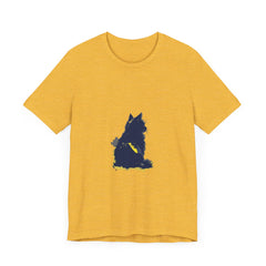 Blue Cat Mystery T-Shirt with a Cool Cat Design in vibrant blue color, perfect for cat lovers and mystery enthusiasts
