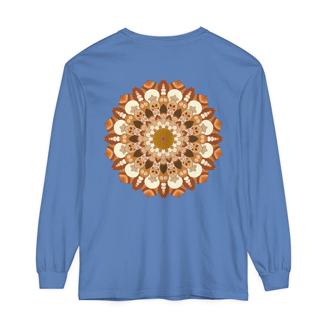 Intricate Mandala Unisex Long Sleeve T-Shirt featuring beautiful and detailed mandala design perfect for both men and women