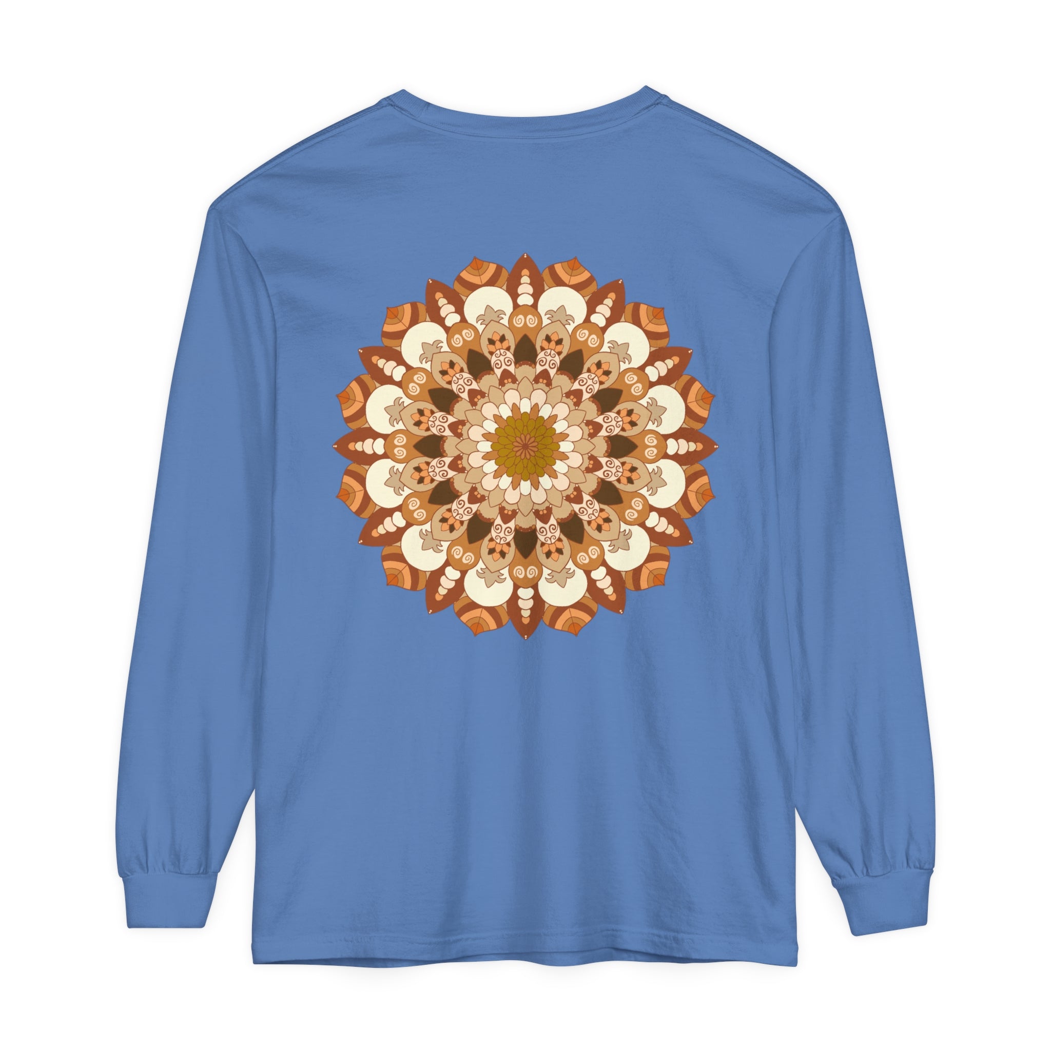 Intricate Mandala Unisex Long Sleeve T-Shirt featuring beautiful and detailed mandala design perfect for both men and women