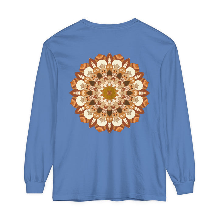 Intricate Mandala Unisex Long Sleeve T-Shirt featuring beautiful and detailed mandala design perfect for both men and women