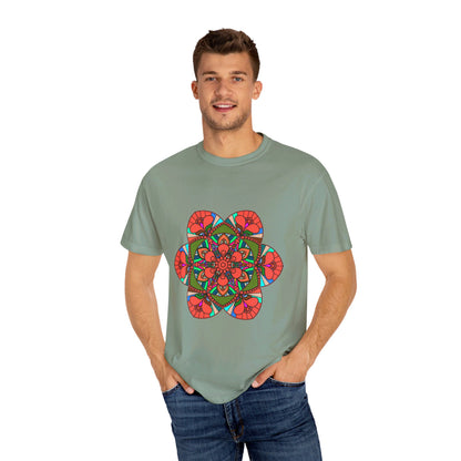 High-quality 100% Cotton T-Shirt with intricate Mandala Design