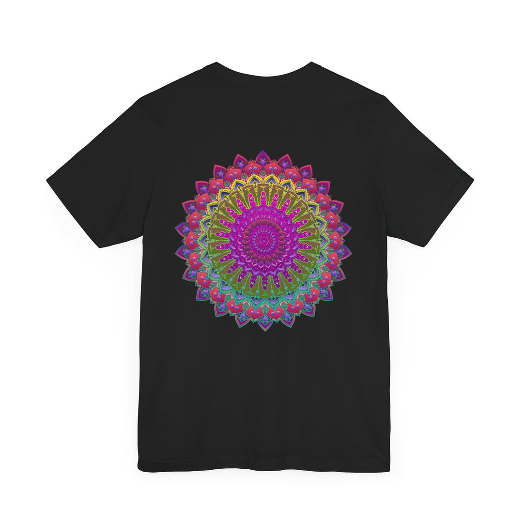 Vibrant Mandala Tee featuring intricate design symbolizing spiritual peace & harmony, perfect for adding a touch of tranquility to your wardrobe