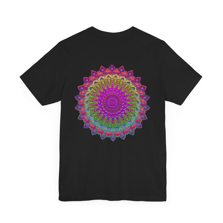 Vibrant Mandala Tee featuring intricate design symbolizing spiritual peace & harmony, perfect for adding a touch of tranquility to your wardrobe