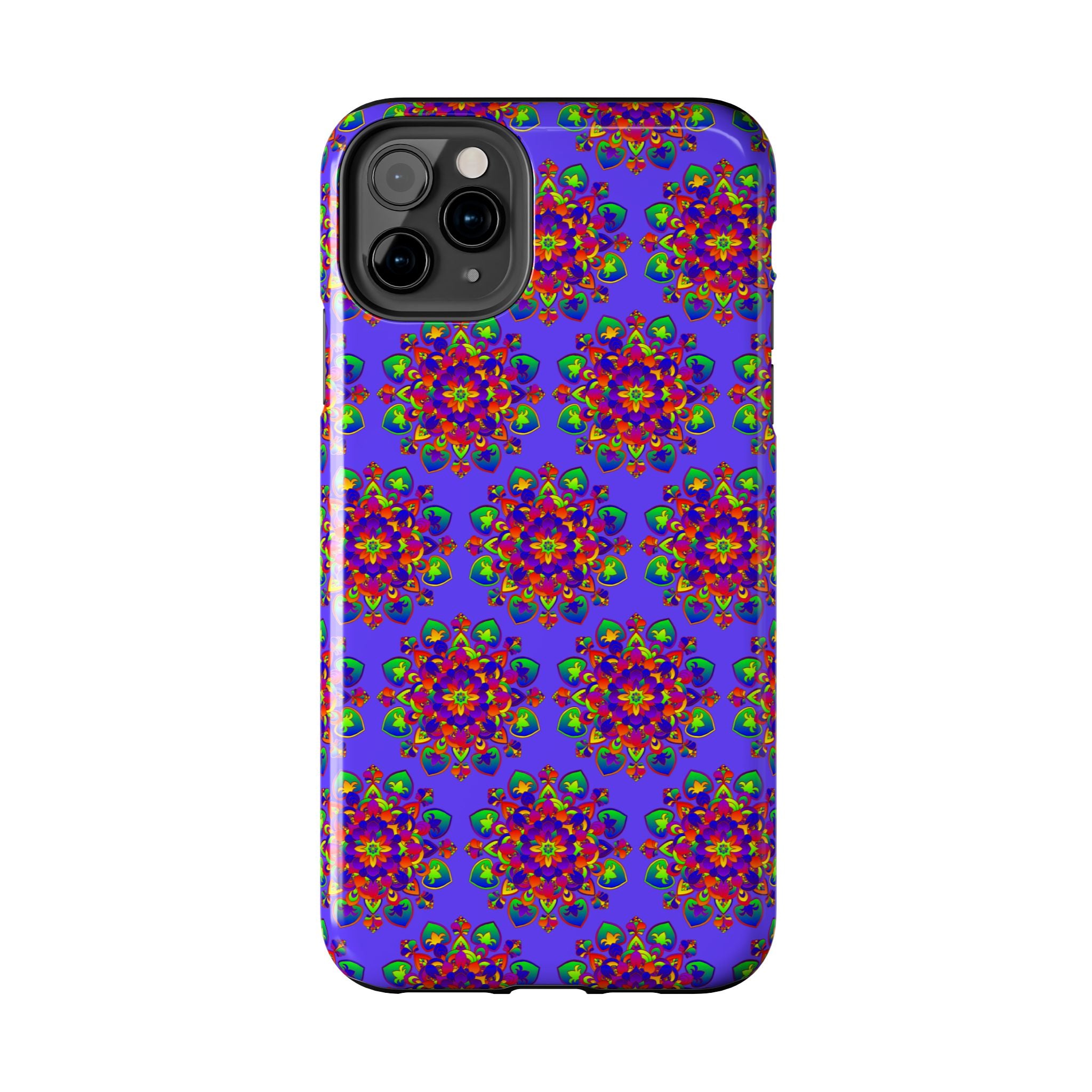 Tiled Hand Drawn Mandala Rainbow Phone Case - Standard alt text 44