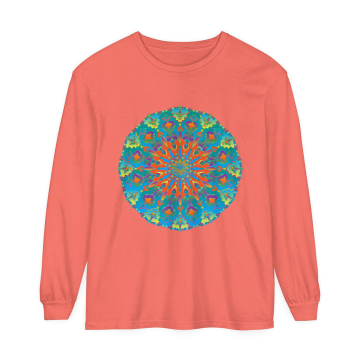 Fashionable and trendy rainbow mandala long sleeve t-shirt