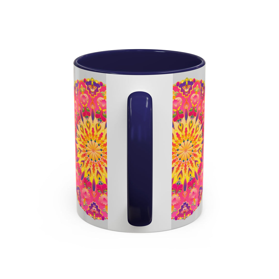 High-quality ceramic mug with detailed mandala artwork