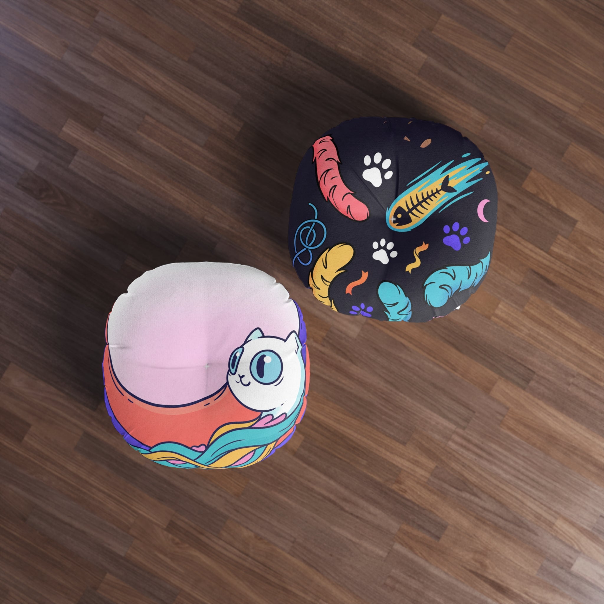 Dreamy Surreal Cat Floor Pillow