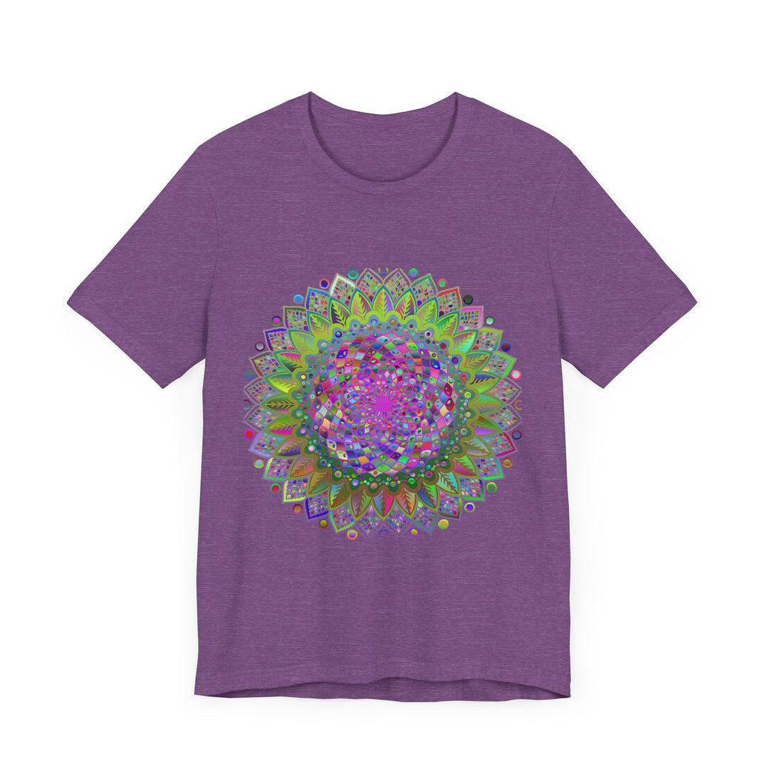 Vibrant Mandala Tee featuring colorful and intricate geometric art design