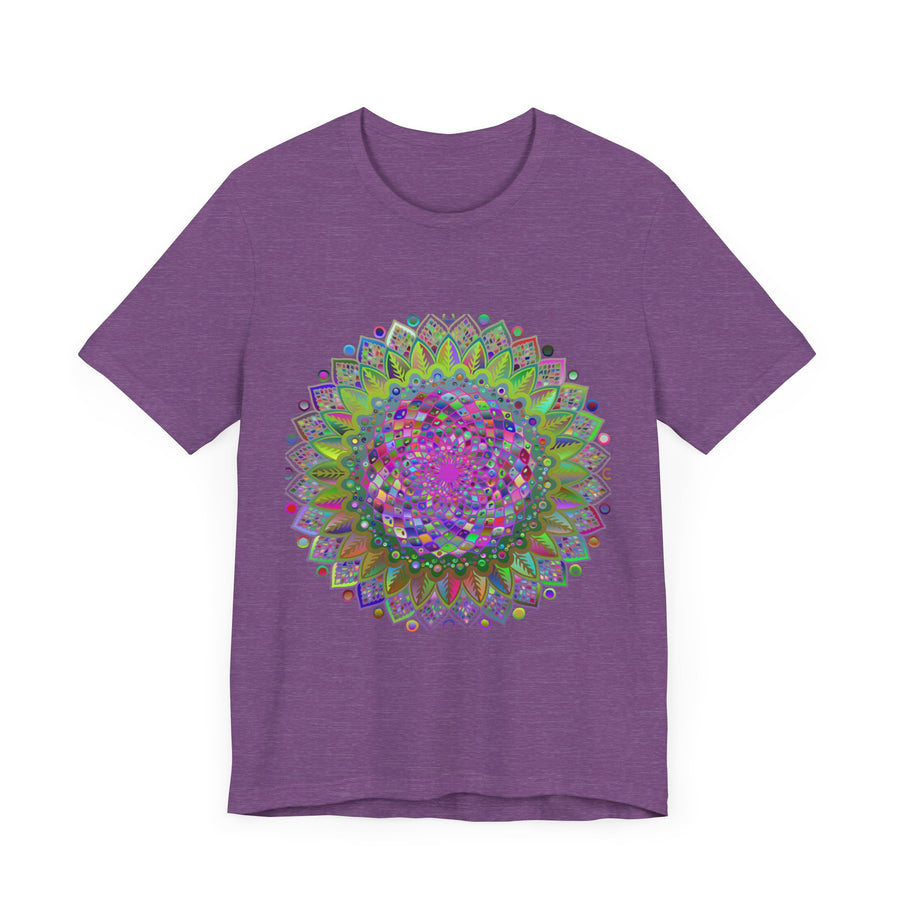 Vibrant Mandala Tee featuring colorful and intricate geometric art design