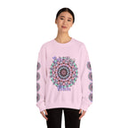 Felpa girocollo ispirata al mandala per mamme in tenui colori pastello