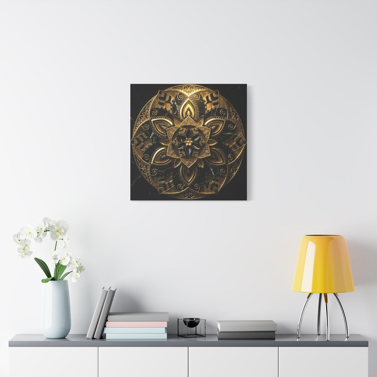 Eternal Balance – Luxury Marble & Gold Canvas