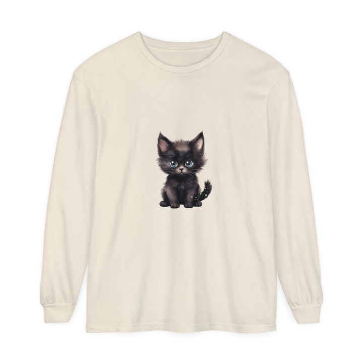 Cute Kitten with Blue Eyes Long Sleeve T-Shirt Alt Text 16