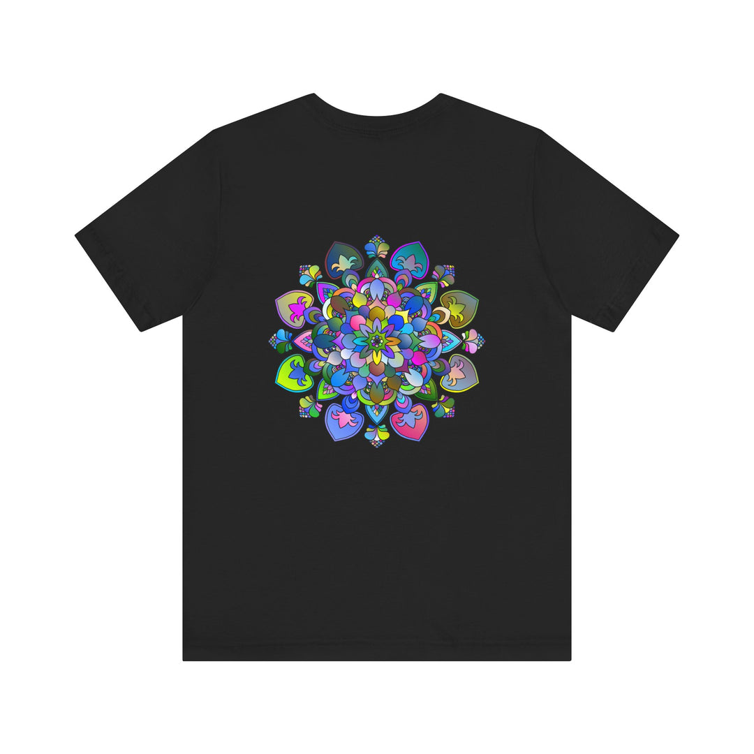  Intricate blue and green mandala t-shirt representing harmony