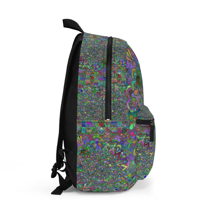 Mandala Pattern Backpack in Bold Hues for School and Travel