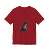 Black Cat Mystery T-Shirt with a bold, black cat design and intricate details