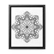 Mandala Handmade Art - Black & White Wall Art - Gallery Canvas Wraps, Vertical Frame 3