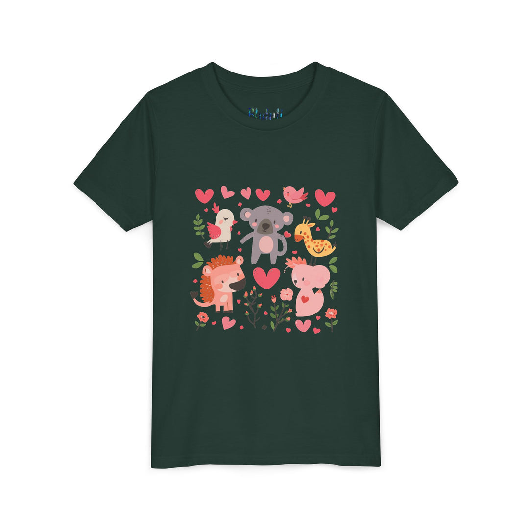 Adorable Animal Love Youth Tee, Cute Kids Shirt, Animal Graphic Tee, Children's Gift, Birthday or Holiday Outfit