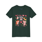 Entzückendes Animal Love Jugend T-Shirt, Süßes Kindershirt, Tier Grafik T-Shirt, Kindergeschenk, Geburtstags- oder Urlaubsoutfit 