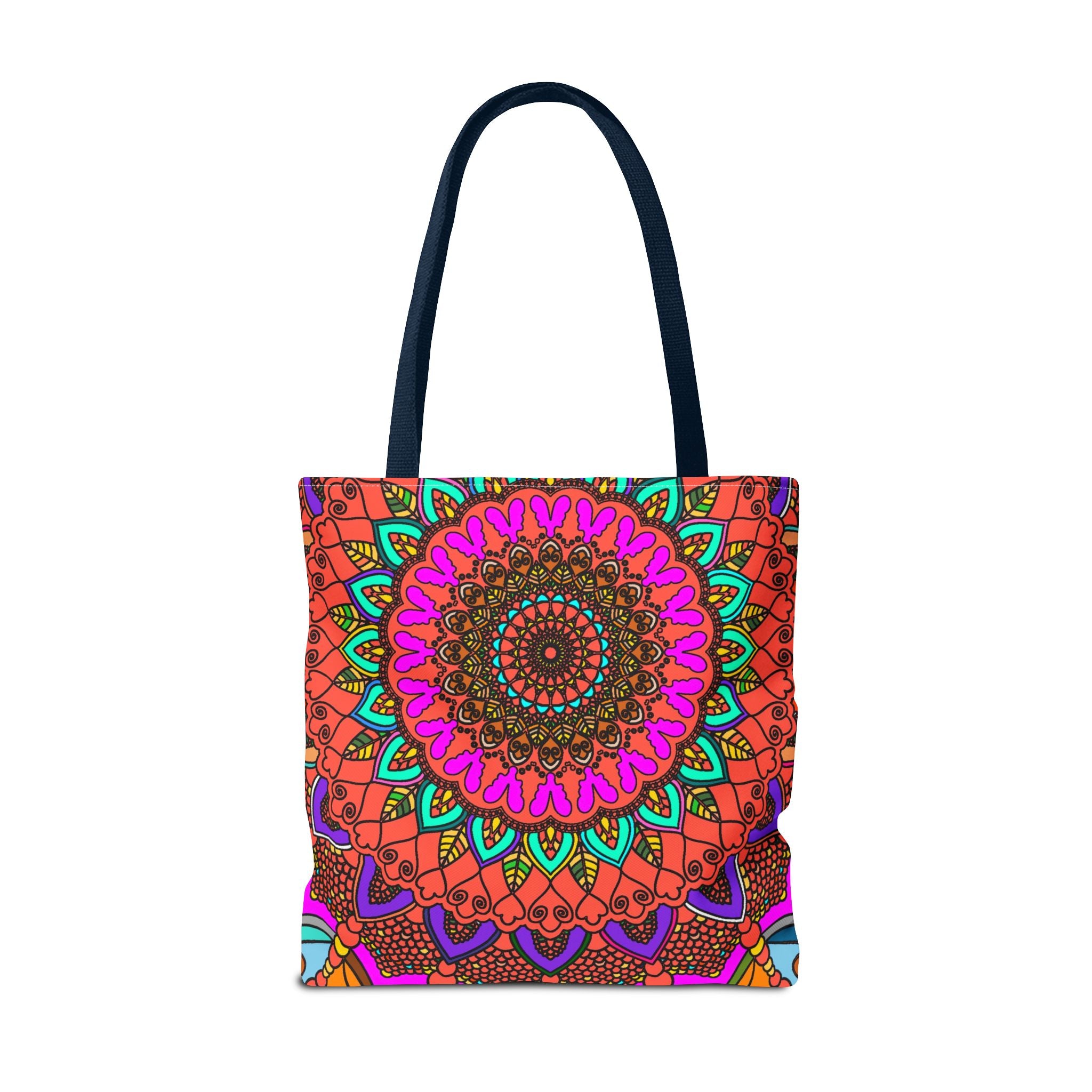 Borsa tote con mandala colorati – Stampa all-over in stile boho psichedelico