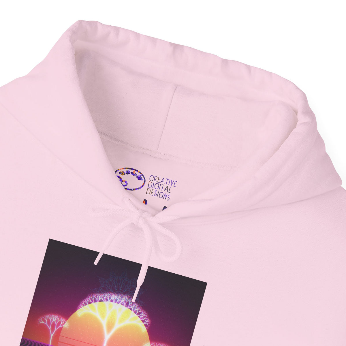 Felpa con cappuccio Retro Sunset Tree of Life