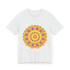 A beautiful and colorful Vibrant Mandala Tee featuring a spiritual art design