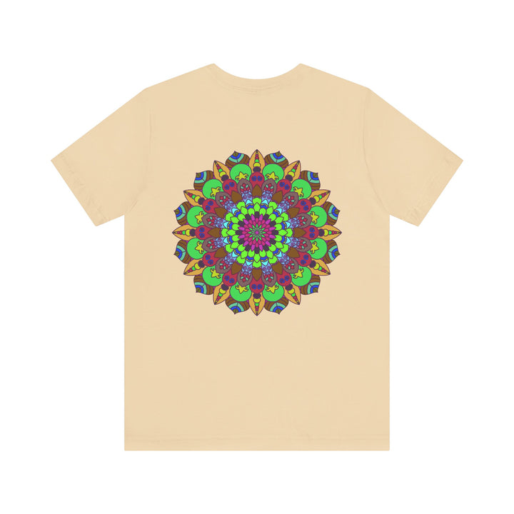 Vibrant Mandala T-Shirt with intricate design promoting peace and harmony