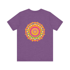 Vibrant Mandala T-Shirt depicting Peace & Harmony, a colorful and intricate design representing unity and tranquility, perfect for adding a touch of spirituality to your wardrobe