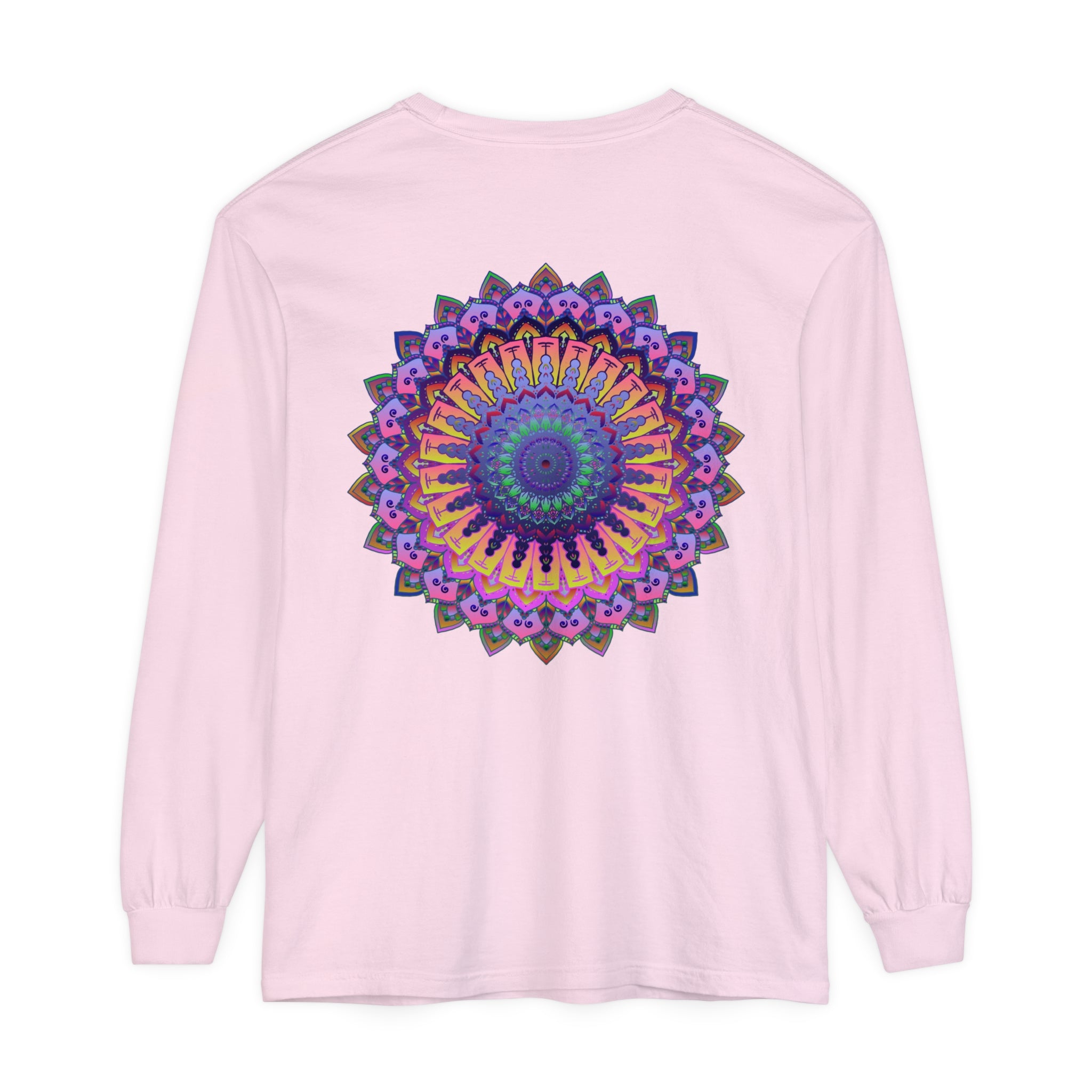 Intricate Mandala Unisex Long Sleeve T-Shirt with detailed and ornate design