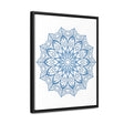 Mandala Handmade Art - Steel Blue Vertical Frame Gallery Canvas Wraps
