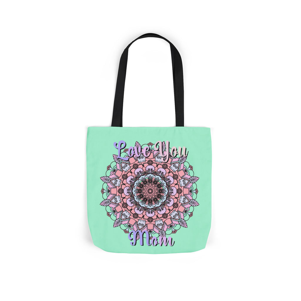 Mandala 'Love You Mom' Canvas Tote — Floral Mother's Day Gift Bag