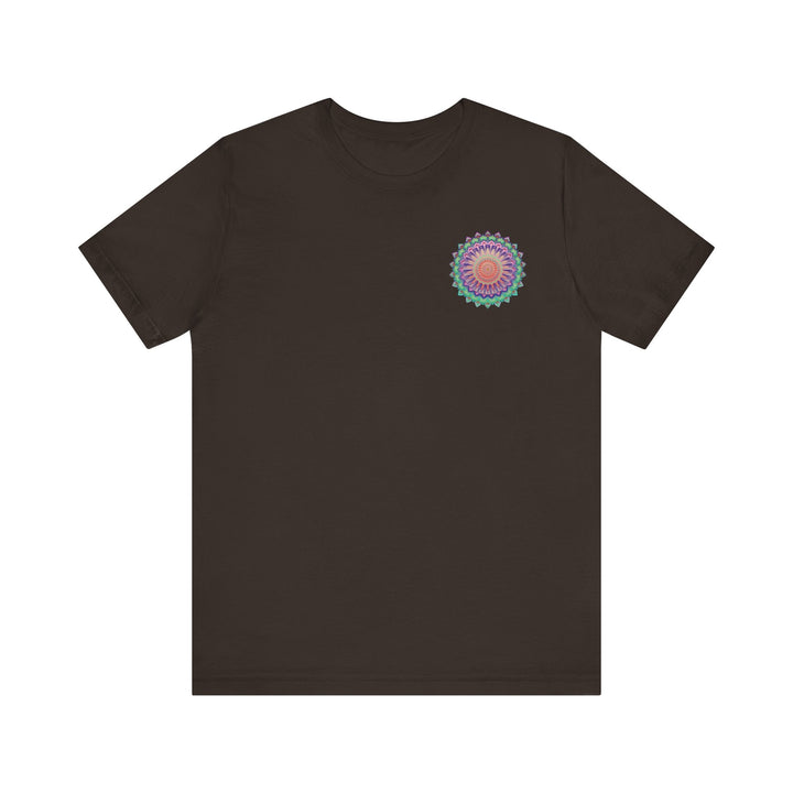 Colorful Mandala Tee featuring intricate design for spiritual peace and harmony