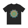 Vibrant Mandala Tee featuring a stunning circular floral design in bold, eye-catching colors