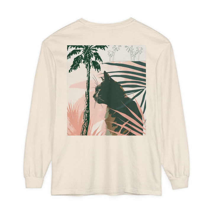 Black Cat Jungle Long Sleeve T-Shirt for individuals who love nature-themed clothing alt text 63