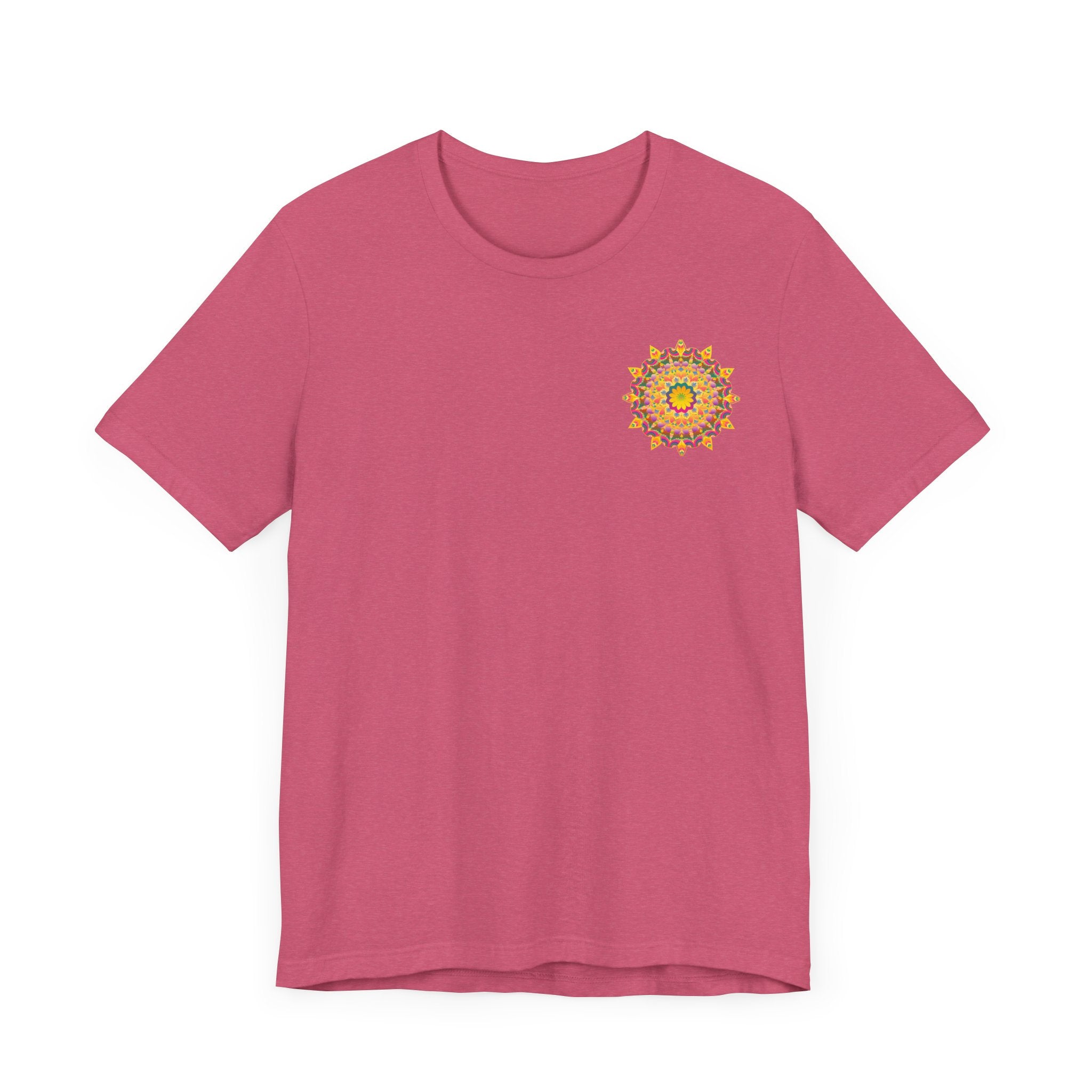 Vibrant Mandala Tee - Peace & Harmony, a colorful and intricate design representing balance and tranquility, perfect for spreading positivity and inner peace